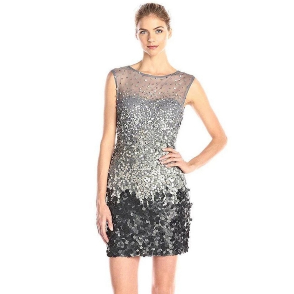 Adrianna Papell sequin cocktail dress NWT